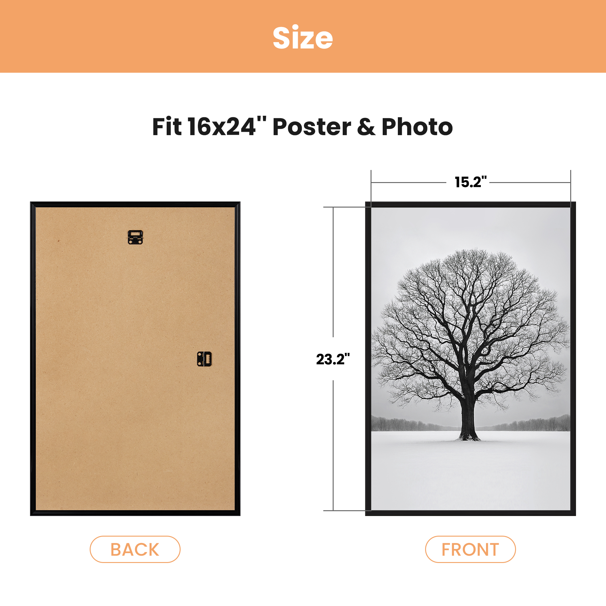 Sindcom 16 x 24 Picture Frames, Black (Set of 3) photo 4
