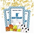 thumbnail image 2 of Darling Souvenir White Birthday Invitation Card 28 Pcs Fill or Write In Blank Invites Printable Party Supplies 5 x 7 Inches, 2 of 5