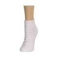 thumbnail image 6 of MeMoi Textured Striped Cotton Blend Anklet Socks - Womens - Female, One Size, White, 6 of 6