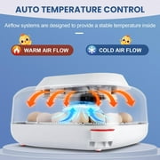 Adnoom Automatic 24 Chicken Egg Incubator with LED Display, Egg Candler, Automatic Egg Turner, Temperature Control Digital Incubator for Hatching Chickens