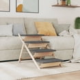 thumbnail image 1 of vidaXL Dog Stair Grey 105x47 cm Solid Wood Fir, 1 of 5
