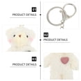 thumbnail image 3 of BESTYASH 2Pcs Small White Bear Hanging Pendant Durable Portable Keychain Decoration, 3 of 8