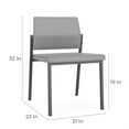 thumbnail image 3 of Avon Reception Waiting Armless Chair HPL Seat Back / Charcoal Steel / Natural, 3 of 4