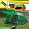 thumbnail image 2 of Wakeman Outdoors 4 Person Camping Tent with Attached Porch Canopy, Green, 2 of 6