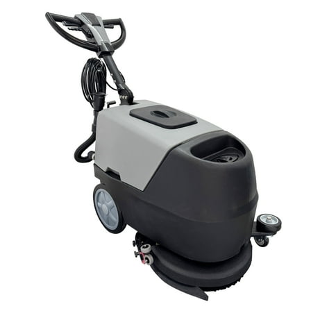 Auto Floor Scrubber Commercial Floor Cleaning Machine 110V 17" Brush Dual Tanks