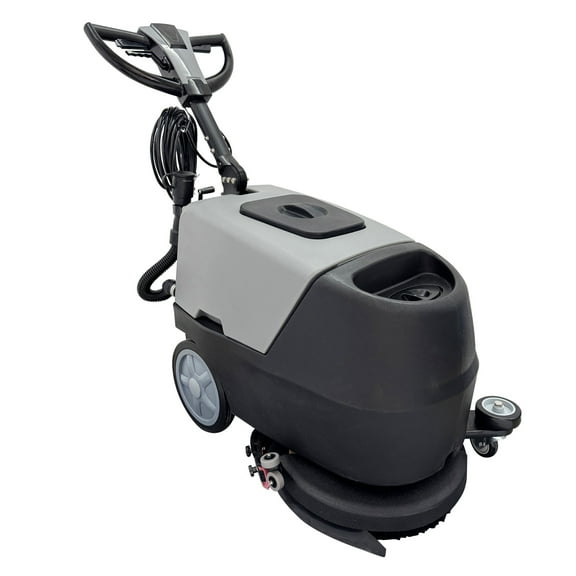 Auto Floor Scrubber Commercial Floor Cleaning Machine 110V 17" Brush Dual Tanks