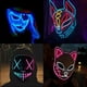 thumbnail image 2 of Decoración de disfraces de fiesta de Carnaval de Halloween, máscara LED luminosa, máscaras de fiesta iluminadas, 2 of 4