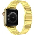 thumbnail image 4 of PINHEN Metal Strap Compatible with Apple Watch Strap, 38mm 40mm 41mm Stainless Steel Replacement Band Bracelet Compatible with iWatch Series 8/7/6/SE/5/4/3/2/1 Strap, Gold, 4 of 9