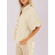 thumbnail image 4 of Blusa de manga corta con botones y mangas abullonadas para mujer, de Shirt Tankaneo, 4 of 7