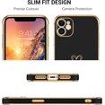 thumbnail image 3 of for iPhone 11 Case, iPhone 11 Phone Case, Cute Heart Pattern Slim Fit Soft Flexible Shockproof TPU Bumper Non-Slip Protective Women Girls Men Boys Case Cover for iPhone 11 6.1", Black., 3 of 16