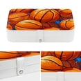 thumbnail image 4 of Basketball PU Leather Jewelry Organizer with Removable Compartment, Portable Decorative Box, Storage Box, and Earring Organizer, 4 of 6