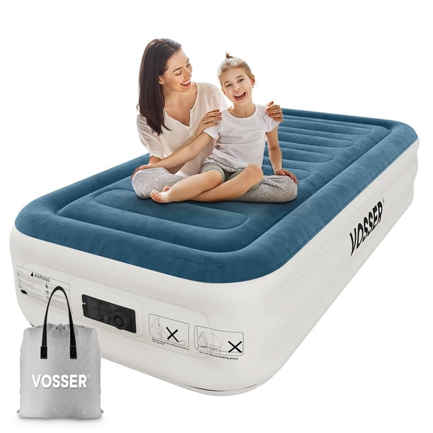 Colchón inflable VOSSER Twin con bomba integrada para inflar y desinflar