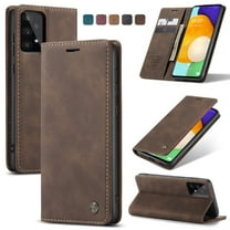 Dteck CaseMe for Samsung Galaxy A53 5G Wallet Case,Soft PU Leather Flip Case Magnetic Stand Flip Protective Cover Leather Case with ID & Credit Card Slots Holder Case for Galaxy A53 5G,Coffee