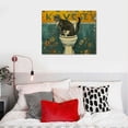 thumbnail image 5 of Orinice  Cat Paintings Canvas Wall Art Modern Cat Bathroom Decor  for Wall Funny Expression Retro Toilet Picture Print Decoration Painting Unframed  16x12in, 5 of 6