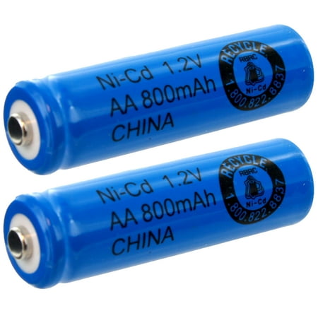 2pc AA 1.2V 800mAh NiCd Rechargeable Button Top Assembly Cell Batteries USA SHIP