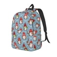 thumbnail image 1 of Vsdgher Snowflake Christmas gnome Print Canvas Backpack Travel Rucksack Unisex Knapsack 15.7/17.7Inch Laptop Backpack for Work,College-Small, 1 of 5