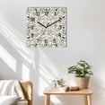 thumbnail image 3 of Spring Flowers Wooden Wall Clock Silent Non Ticking, Farmhouse Sage Green Pastoral Floral Leaf Square Wall Clocks Battery Operated, Decor Clock for Home Office, Living Room, Kitchen, 12 Inch, 3 of 9