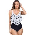 thumbnail image 1 of Plus Size Swimsuits for Women, Lady Ruffled Bathing Suits Tummy Control Tankini Swimwear Bikini Bathing Suits for Teen Girls, 1 of 8