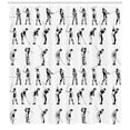 thumbnail image 3 of Ambesonne Golf Shower Curtain, Golf Swing Hobby Play, 69"Wx70"L, Black White, 3 of 3