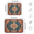 thumbnail image 3 of Dish Drying Mat Kitchen Counter Red Mandala Dishes Drainer Pad Absorbent Microfiber Reversible 16"x18", 3 of 7