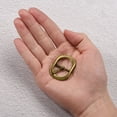 thumbnail image 4 of Uxcell 6Pack 0.75" Single Prong Belt Buckle Oval Center Bar Buckles for Leather Craft, Brass, 4 of 7