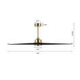thumbnail image 4 of LEDET 60in. 3-Soild Wood Blades Black and Gold Indoor LED Ceiling Fan with Remote, 4 of 8