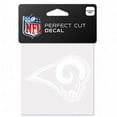 thumbnail image 1 of 4 x 4 in. Perfect Cut Los Angeles Rams Decal, White, 1 of 1