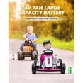 thumbnail image 3 of Go Kart for Kids, 24V Drift Kart with 2X200W Strong Motor, 7AH Big Battery, Electric Pedals, Electric Go Kart Outdoor Race Toy, 3 of 9