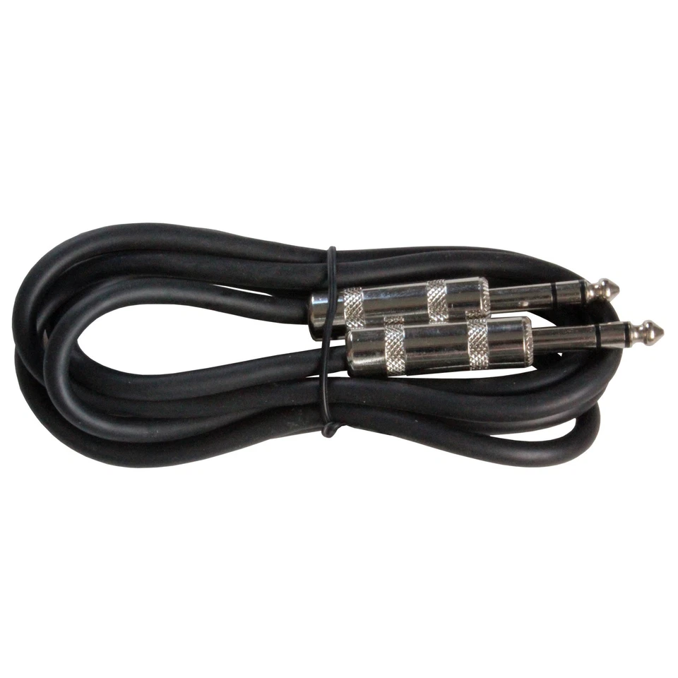 PRIME- 6 Ft Foot Stereo Trs 1/4 Plug To 6.3Mm Balanced Pro Audio Pa Dj Patch Cable Cord