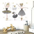 thumbnail image 3 of 1pc, Cute Ballerina Wall Sticker, Peel And Stick Removable Wall Decals, Lovely Ballerina Wall Decorations, Princess Wall Art Decor For Nursery Bedroom Living Room Dance Room Wallpaper Bedroom Accessor, 3 of 4