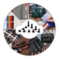 thumbnail image 4 of 90Sets Chicago Screws Kit,For DIY Repair Leather Craft Black-Grey, 4 of 5