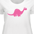 thumbnail image 4 of Inktastic Pink Dinosaur Women's Plus Size T-Shirt, 4 of 5
