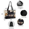 thumbnail image 2 of FORMRS Canvas Laptop Tote Bag for Women with 15.6" Computer Compartments Shoulder Handbag, Halloween Cat, 2 of 7