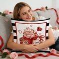thumbnail image 5 of Dtchengua Heart Print Decorative Pillow - Red Valentine‘s Throw for Living Room, Bedroom & Festive Ambiance, 5 of 6