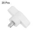 thumbnail image 3 of Uxcell 20 Pieces Wing Knobs M6 x 10mm Tee Stud Knob Thumb Screw Hand Clamping Handle White, 3 of 6