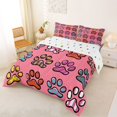 thumbnail image 2 of Homewish Dog Paws Full Size Comforter Sets,Cartoon Animal Bedding Comforter Set,Pink,Polkadot Reversible,3-Piece,1 Comforter and 2 Pillowcases, 2 of 7