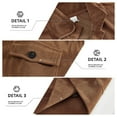 thumbnail image 4 of snullo Men's Sweatshirt Corduroy Button Down Long Sleeve Shirts Casual Shacket Vintage Jacket with Flap Pockets Clothing Tops, 4 of 6