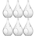 thumbnail image 1 of Bougeoir Suspendu Transparent, Forme de Poire, Terrarium en Verre - 5 Pouces (12.7cm) (6 Pcs), 1 of 7