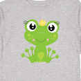 thumbnail image 4 of Inktastic Cute Frog, Green Frog, Frog Princess, Crown Girls Long Sleeve Toddler T-Shirt, 4 of 5