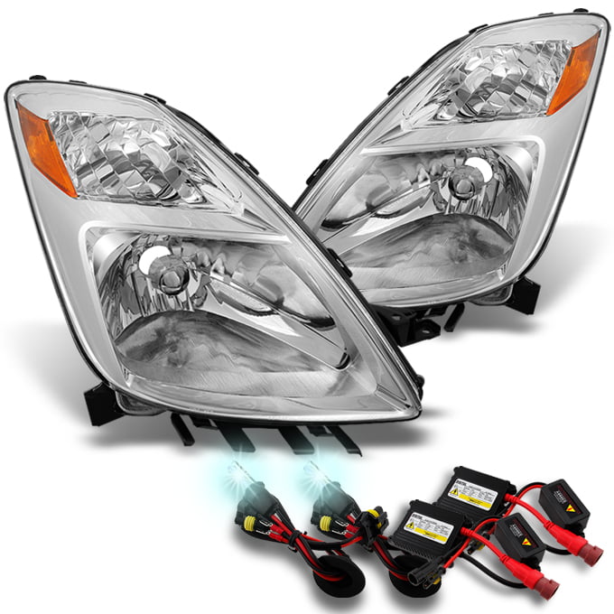 For 06-09 Prius Black Replacement Headlights Xenon HID Kit Halogen Models