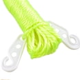 thumbnail image 3 of Cuerda de ropa colgante de plástico de 32.8Ft con ganchos verde 1 paquete, 3 of 5