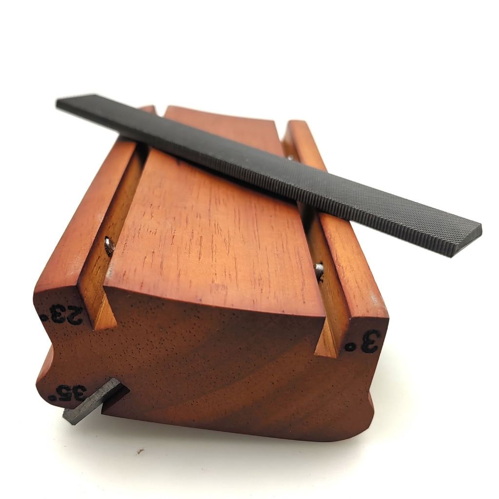 Professional 3/23/35 Degree Guitar Fret File Wood Texture Suitable for Wood Fingerboards Guitar Bass Ukulele Maintenance