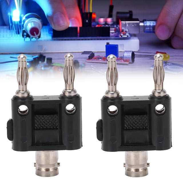Banana Connector Adapter, 2PCS Banana Connector Female To Double Row 4mm For Industrial Equipment