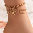thumbnail image 1 of Tobilleras para mujer, tobilleras para mujer, tobillera en capas, collar con colgante de corazón de playa para mujer. Una tobillera., 1 of 2