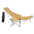thumbnail image 3 of jinwen Chaise Longue Pliante de Camping Angle Réglable à 4 Vitesses pour Randonnée Pelouse Extérieur Kaki, 3 of 9