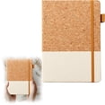 thumbnail image 2 of Cork & Linen Hardcover Notebook, 5.7X8.46inch Journal with Elastic Band, Lined Notebook with Pen Holder, Minimalist Notebook for Writing, Journaling, Work and Daily Planning, 2 of 5