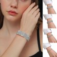 thumbnail image 2 of Pulsera para mujer con múltiples filas de diamantes de imitación brillantes, resistente al agua, sin níquel, diseño minimalista, versátil, pieza de joyería, 2 of 8