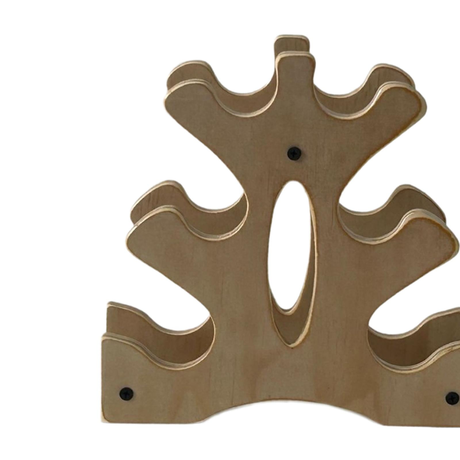 funtasica Dumbbell Rack 3 Layers Bracket Wood Dumbbell Weight Stand Stable A Frame Weight Holder for Fitness Full Body Workout Exercise