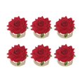 thumbnail image 1 of GROWTH TANK 6Pcs Rose Flowers Napkin Rings Serviette Buckles Holder for Dining Room Home Red, 1 of 3