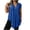Blue, variant on Plus Size Women's Sleeveless Textured Tunic Top, V-Neck with Button, Curved Hem Side Split, Casual Loose Fit Blouse, L-4XL